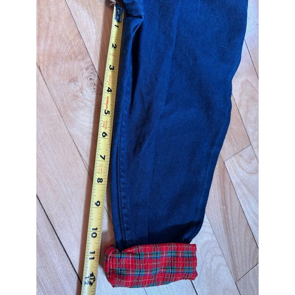 Oshkosh b’gosh nwt vtg union made USA denim blue jeans pants plaid carpenter 3t